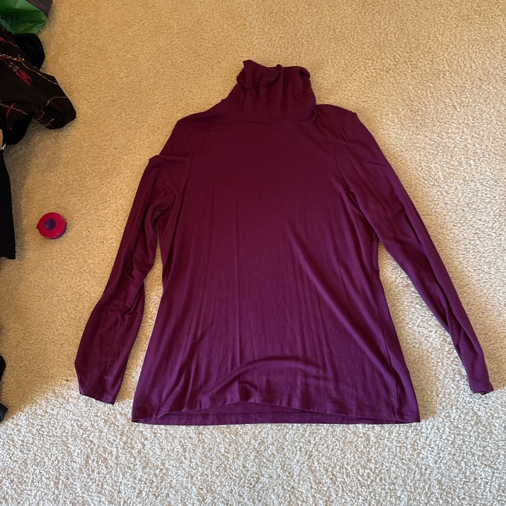 Tahiti long sleeve turtle neck burgundy